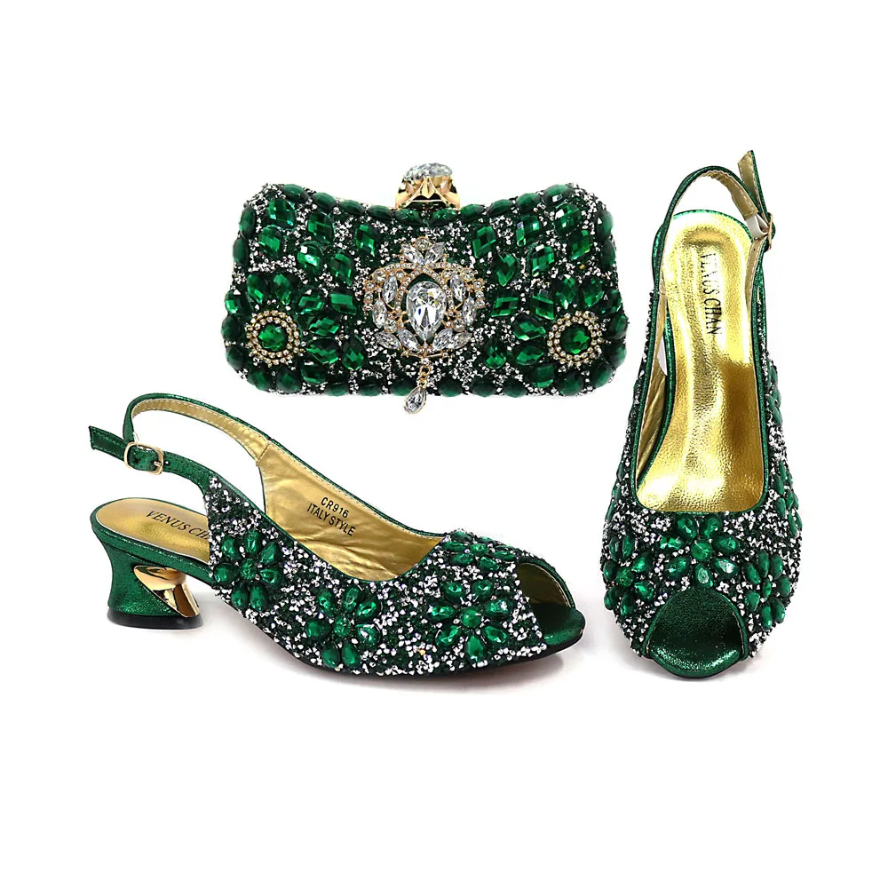 

Italian Design Ladies Shoe with Matching Bags High Quality African Shoe and Bag Set for Party Women Nigerian Shoes 2024 Fashion
