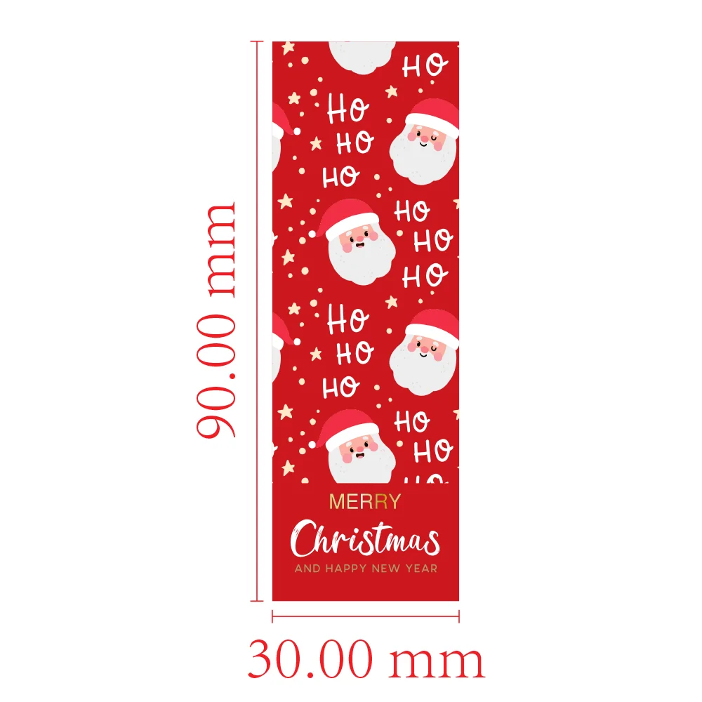 36-108Pcs Merry Christmas Rectangle Seal Stickers Labels Santa Claus Gift Package Stickers Labels Wrapping Gift Box Label Tags