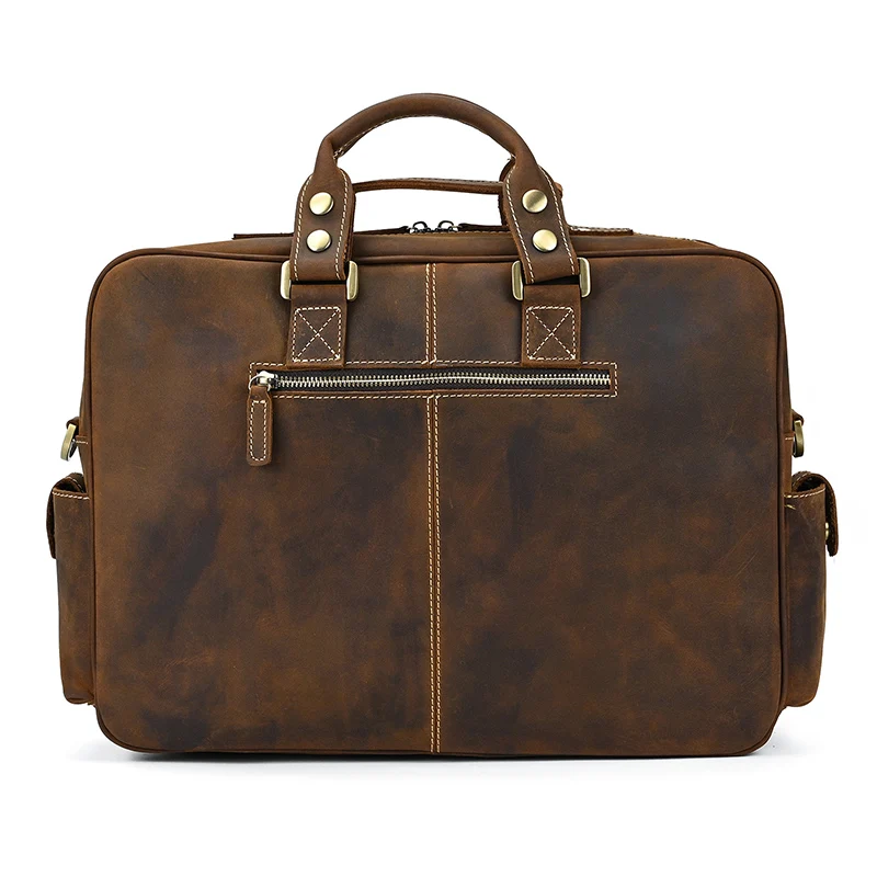 Distressed Large Leather Lenovo Mens Messenger Laptop Bag Briefcase