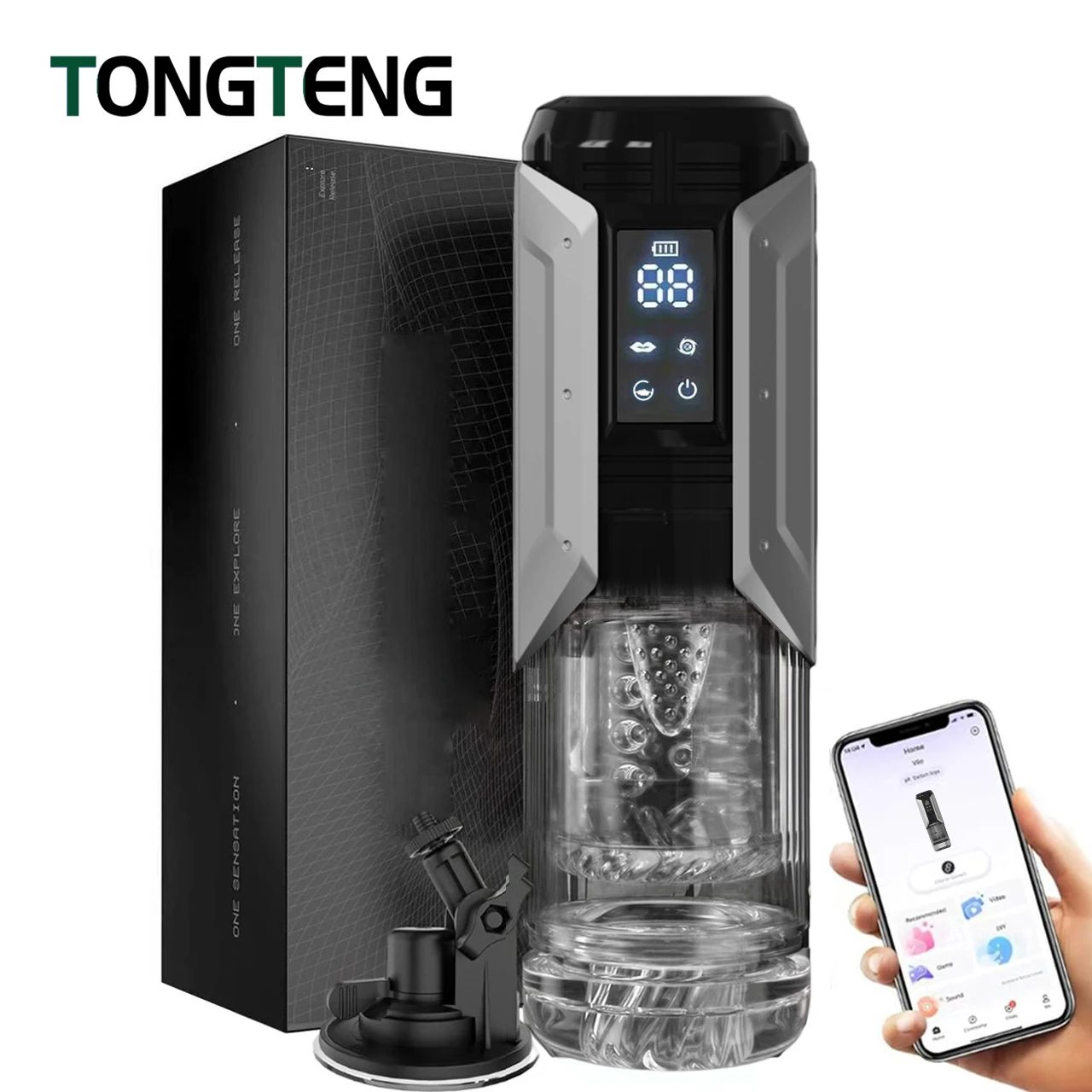 Automatic Male Masturbator Stroker with 7 Sucking Thrusting Rotating Licking Adult Pocket Pussy Mens Sex Toy Blowjob Sex Machine