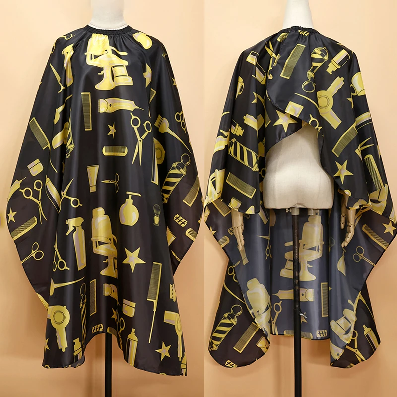 

Hairdresser Apron Cloth Fashion Barber Tool Pattern Cutting Hair Waterproof Capes Shawl Hairdressing Gown Wrap Salon Accessories