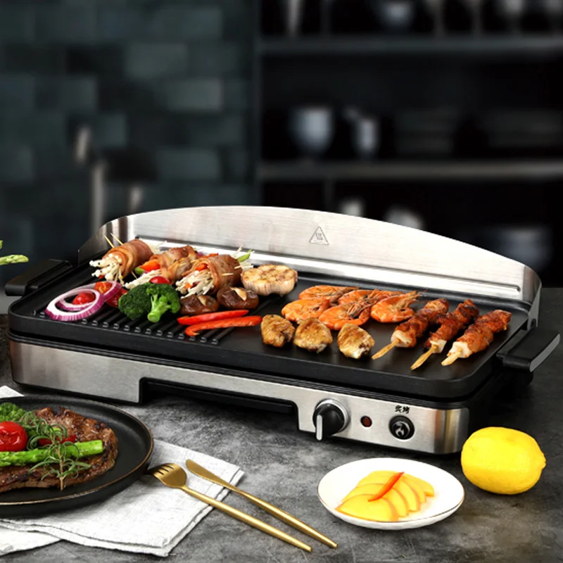 

Griddle electric griddle teppanyaki commercial household grilled steak machine desktop griddle Korean frying pan