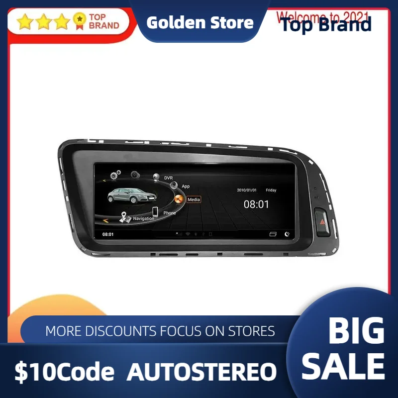 

8.8 Inch For Audi Q5 2009-2015 Android 9.0 Car GPS Navigation Multimedia Player Car Stereo Auto Radio Head Unit Tape Recorder