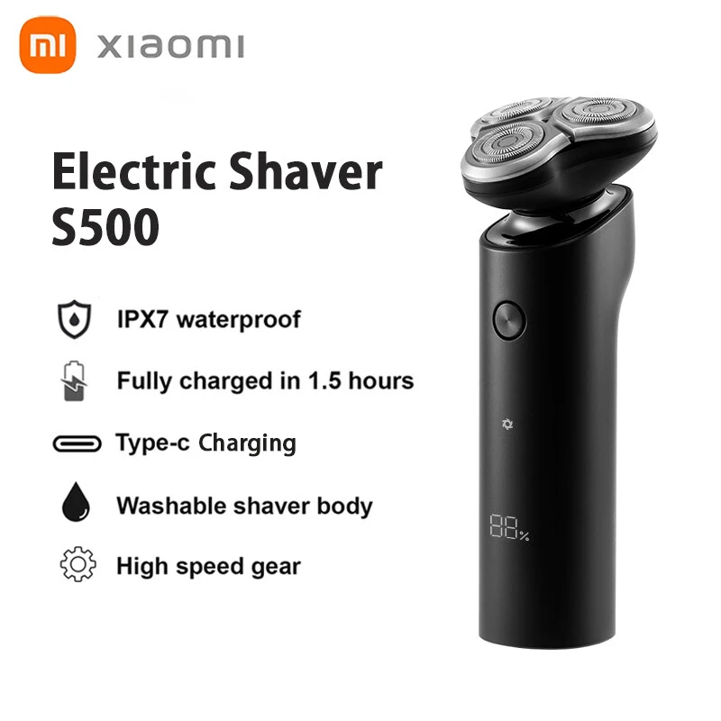 Xiaomi-Mijia-Electric-Shaver-S500-Portable-Men-Flex-Razor-3-Head-Dry ...