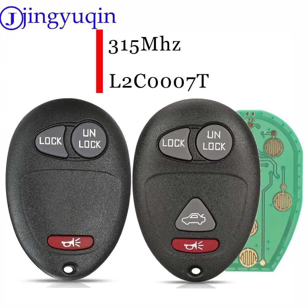 Jingyuqin 3/4 Bottoni Smart Auto Chiave A Distanza Di Fob 315Mhz L2C0007T Per Chevrolet Colorado Canyon H3 Per La Pontiac Grand Prix Fit Buick