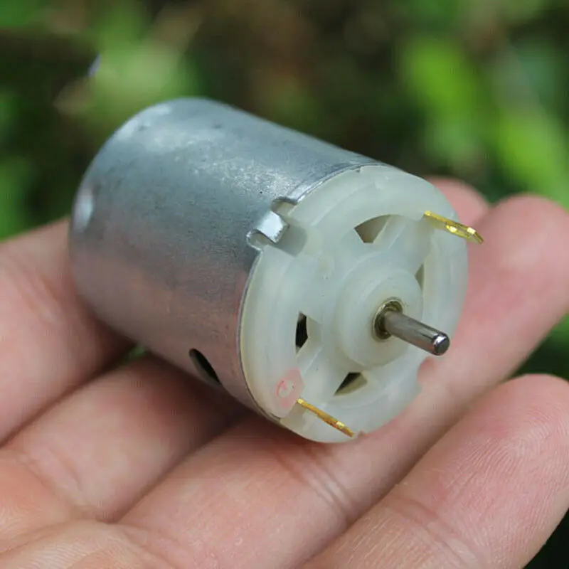 Mini Moteur électrique RS-365SH 12V-24V Cc, Haute Vitesse 11000 Tr/min, Double Arbre OD 2.3mm, Micro 365, Arbre Long De 10mm