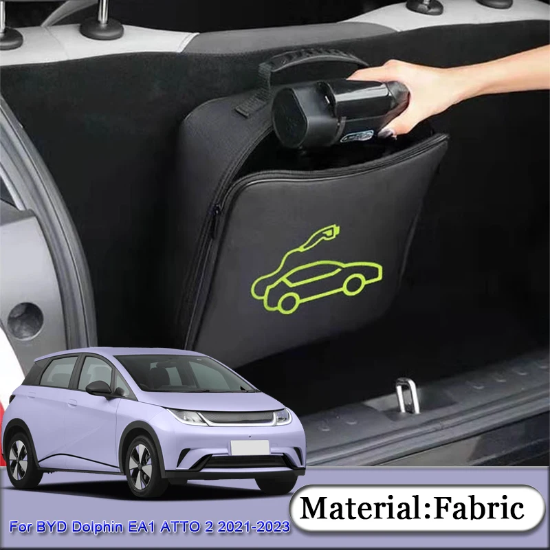 

Для BYD Dolphin EA1 ATTO 2 2021-2023 сумка для хранения автомобильного зарядного кабеля зарядное устройство вилки EV розетки оборудование Органайзер водонепроницаемая сумка
