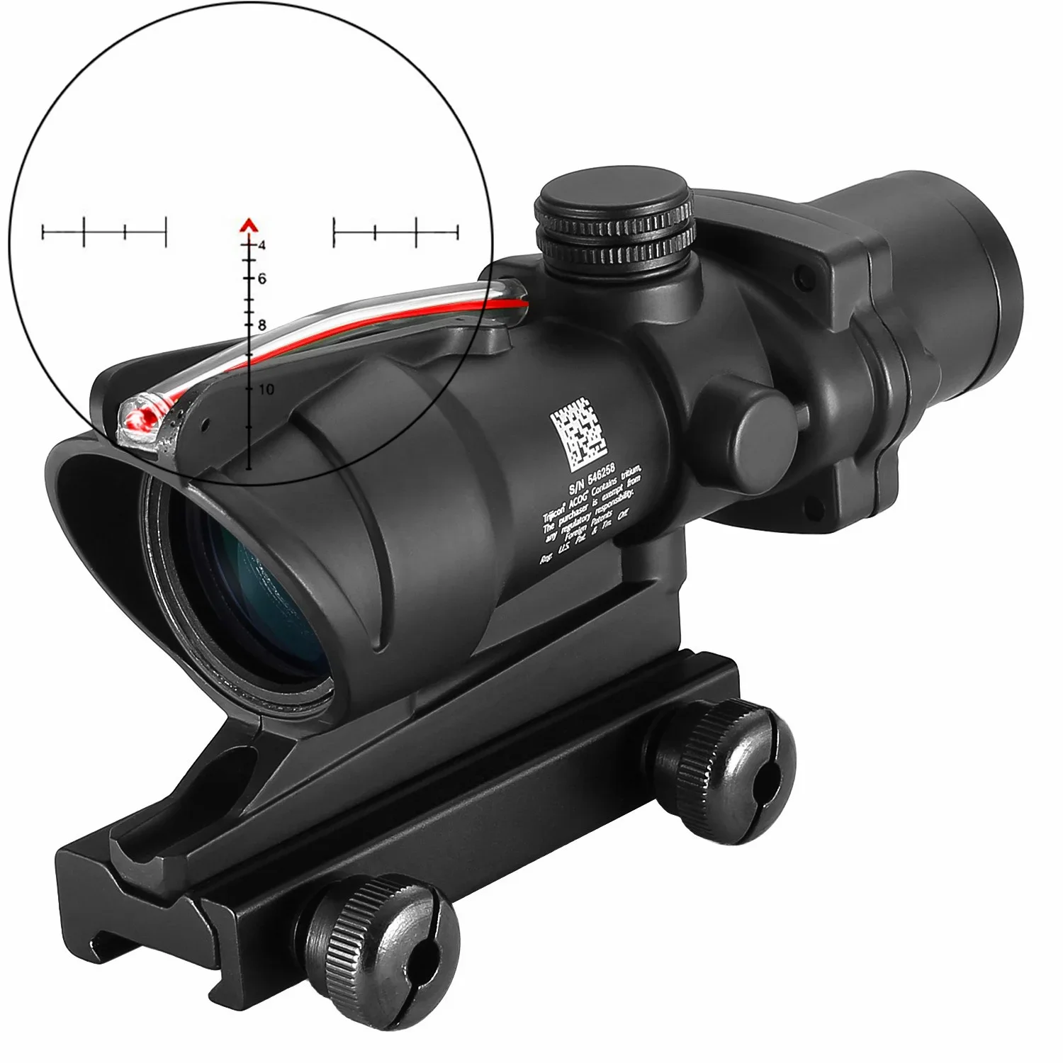 

Acog 4X32 Fiber Sights Optics Tactical Sights Rifle Scope Cross The Hunter Hunting Llluminating Microscope Black