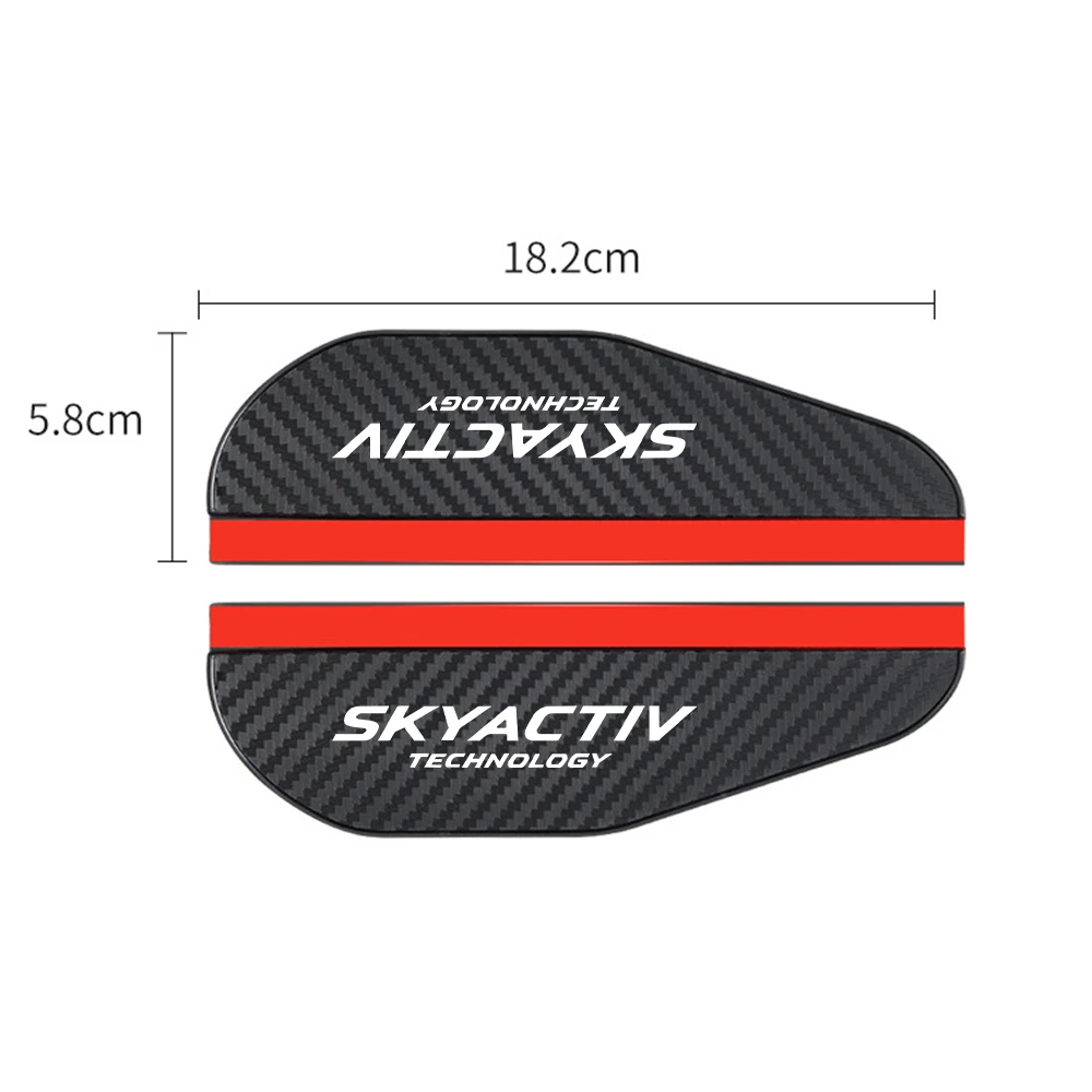 2pc car Rear view Mirror sticker rain eyebrow weatherstrip For SKYACTIV Mazda 2 3 5 6 8 cx3 cx4 cx5 cx7 cx8 cx9 cx30 mx5 rx8