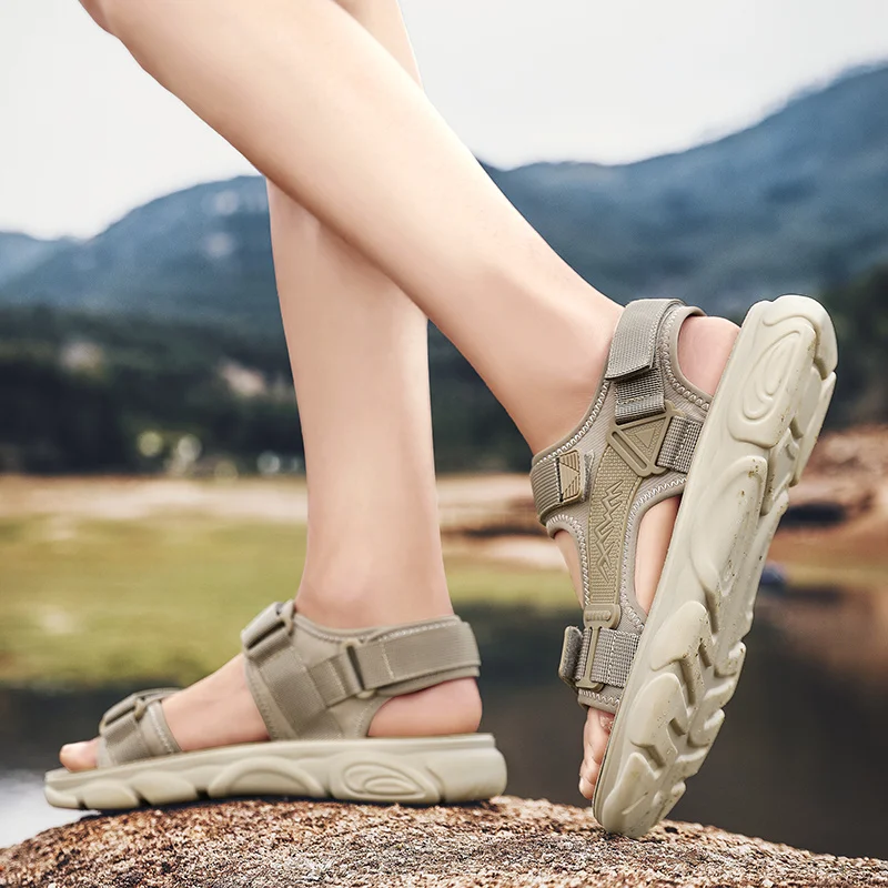 Man Open Toe Sports Sandals Non-Slip Men's Adjustable Straps Outdoor Summer Walking Sandals Lightweight_voghion.com