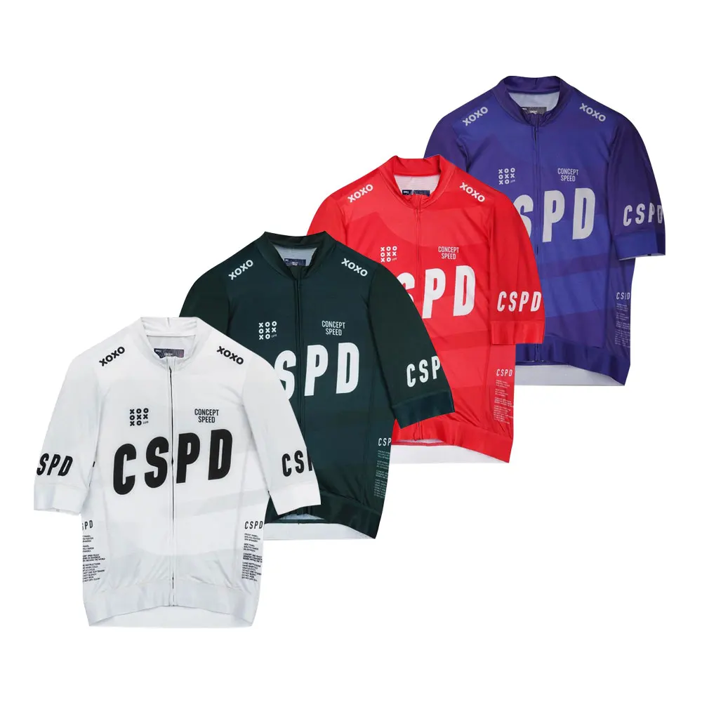 CSPD Pro Team Cycling Jersey Summer Performance Bicycle Cycling Shirts MTB Road Bike Jersey Breathable Quick Dry