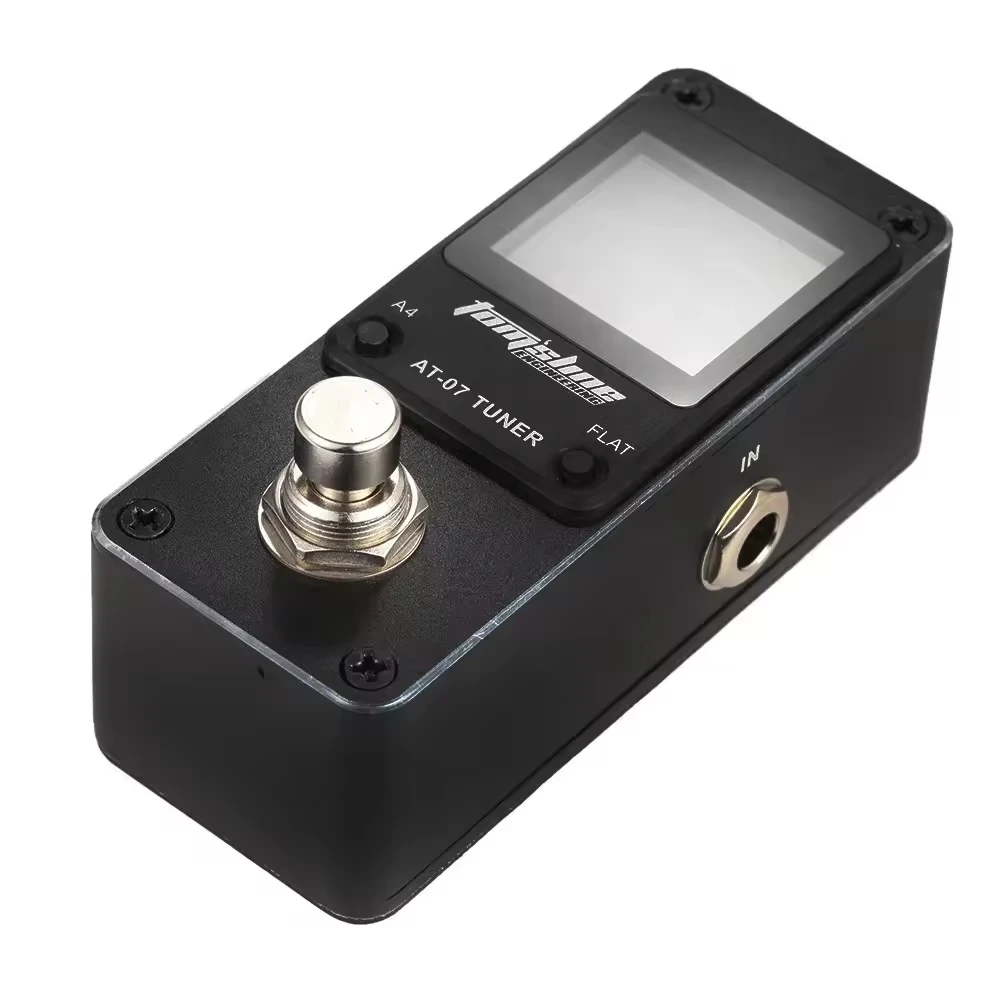 AROMA AT-07 Mini-Gitarren-Stimmgerät, Pedal/chromatischer Stimmgerät/True Bypass/mit Farbdisplay/für E-Gitarre/Bass-Zubehör – Detail 8