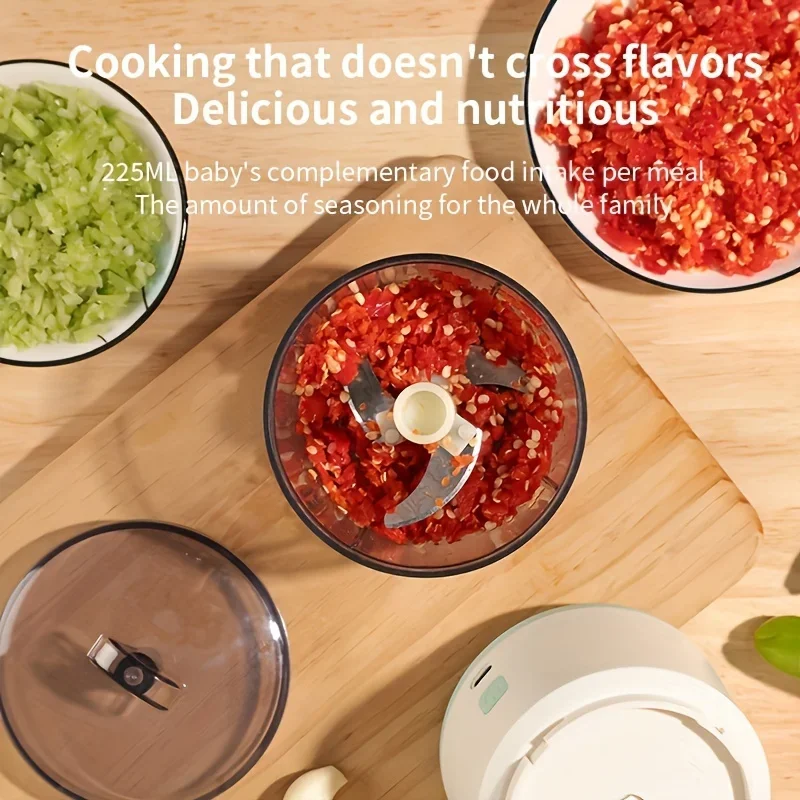 Multifunctional Food Processor - Cordless  Meat & Vegetable Grinder, Chopper, Meat Grinder, Dicer - Portable Mini Food Machine 3