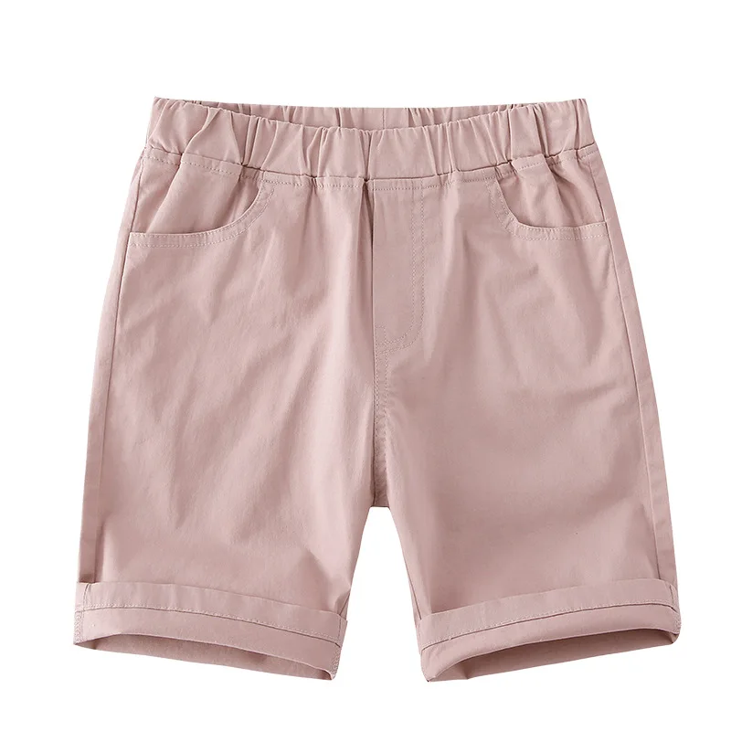 DE PEACH Summer Baby Girls Boys Casual Shorts Kids Cotton Knee Length Loose Pants For Boy Girl Children Clothes 2-12Years
