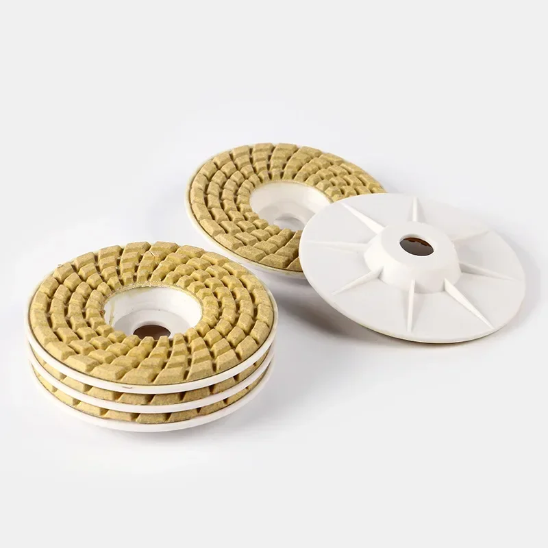 4 inch 100mm soft diamond resin polishing grinding pad marble stone granite for angle grinder