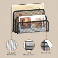 Desk Organizer 3-layer Metal Iron Mesh Holder Notebook Stand Rack  for Magazine Document File Book Rack Organizer Office 3