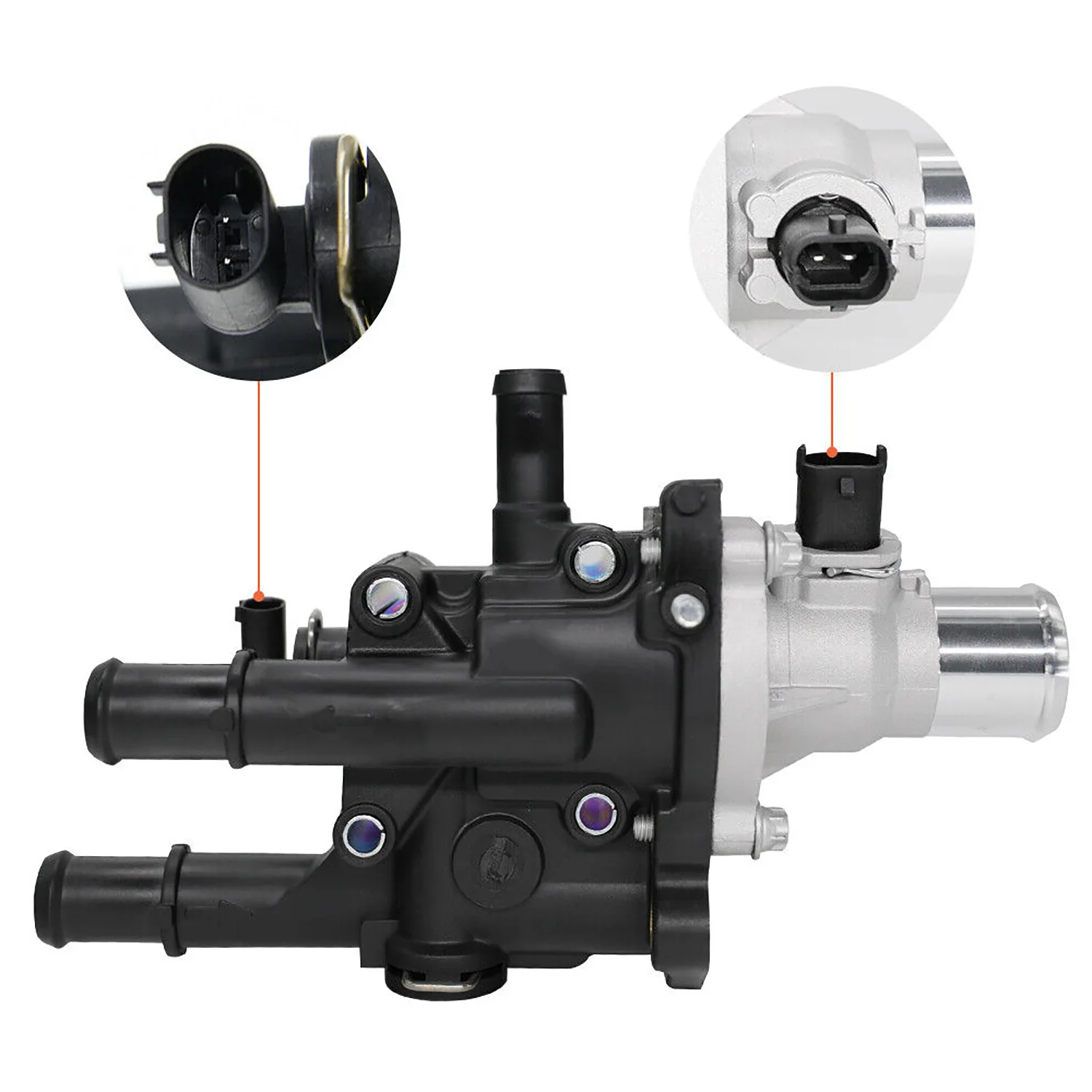 Thermostat Assembly Water Outlet 1Pc for Chevrolet Sonic Cruze Limited 1.8L 2519222 25192228 55575048 55579951 55564890 55577284