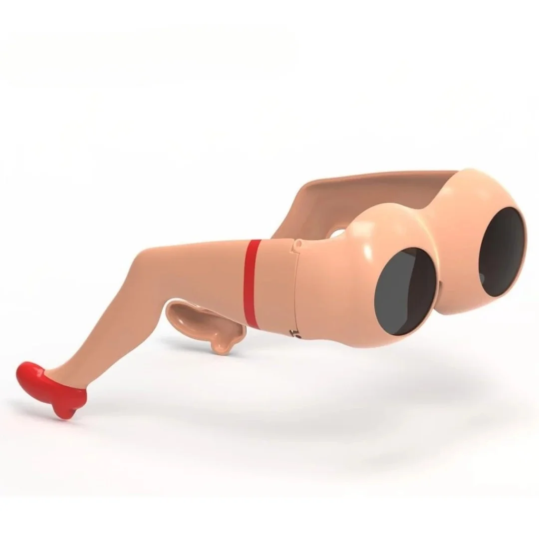 Neuartige Bein-Hüft-Sonnenbrille, lustige orangefarbene, dumme Brille für Urlaub, Party, Streiche, Erwachsene, Witze, Wandern, Sonnenbrille, Brillen für Männer und Frauen – Detail 7