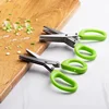 Seaweed shredder multi-layer cooking scissors kitchenmulti-functional stainless steel three-layer five-layer green onionscissors 1