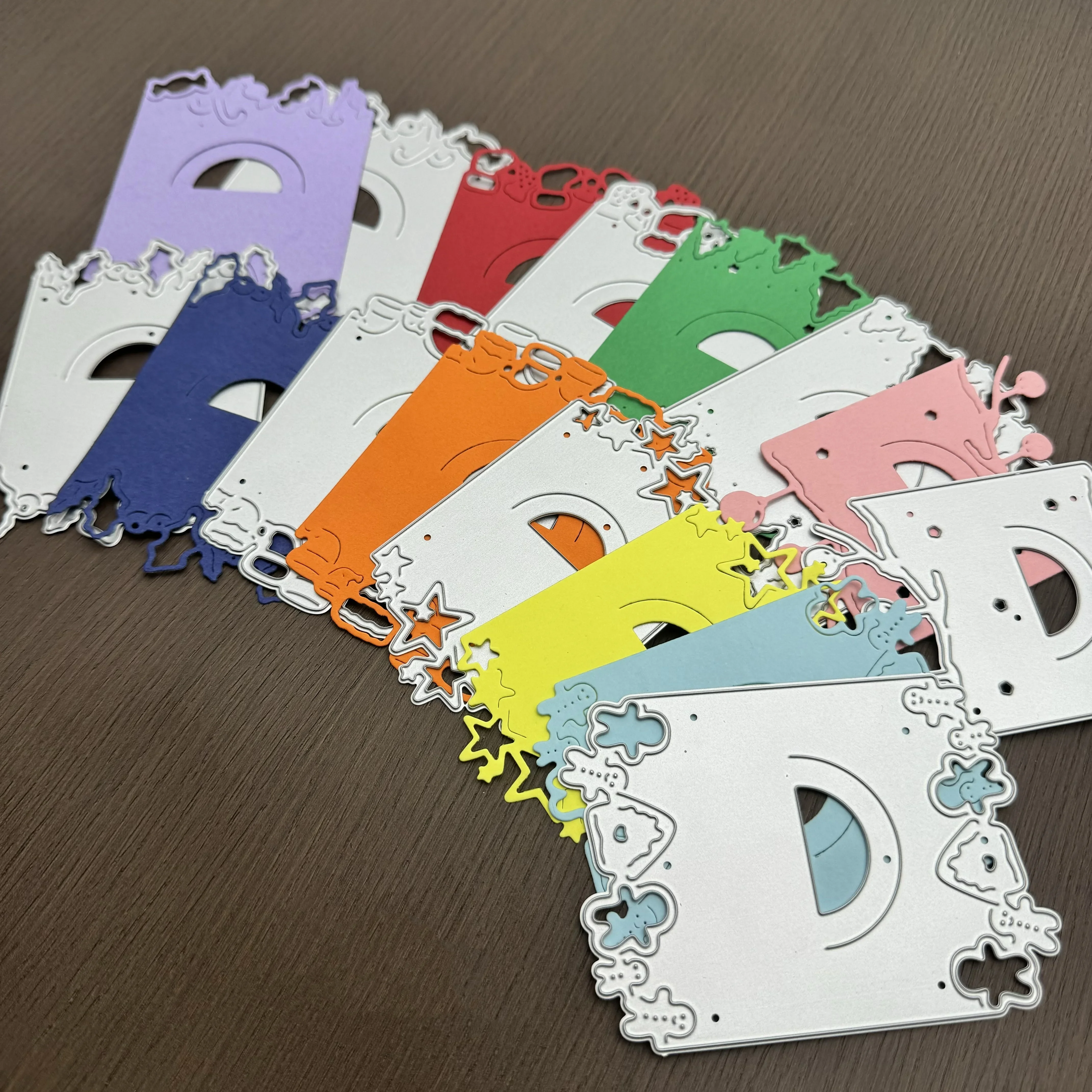 2025 크리스마스 카드 스타 핸들 가방 금속 커팅 다이, 스크랩북 제작 나이프 몰드 블레이드 펀치 스텐실 엠보싱, 신제품