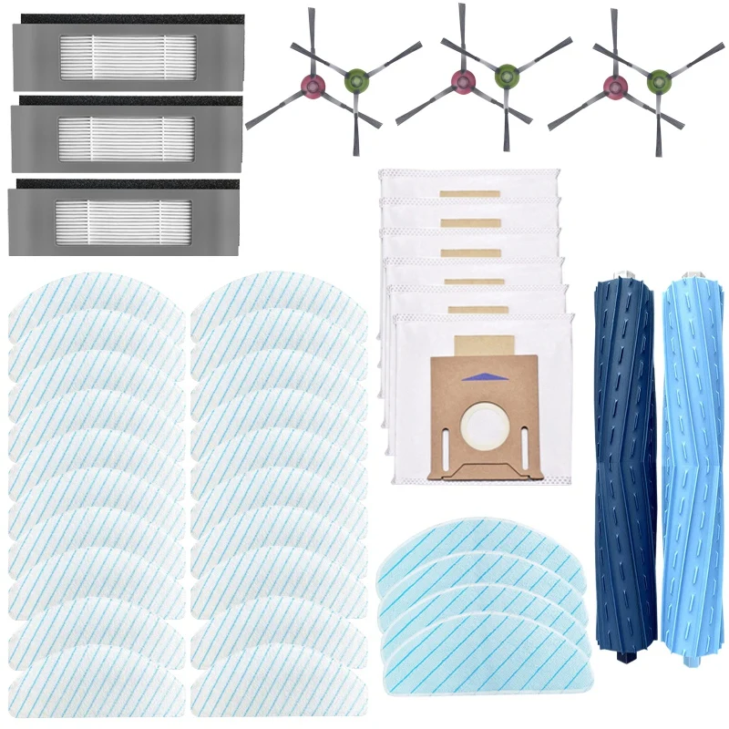 

Для ECOVACS T9AIVI / AIVI + роликовая основная щетка HEPA фильтр, боковая щетка Mop ткань зарядное устройство мусорный контейнер