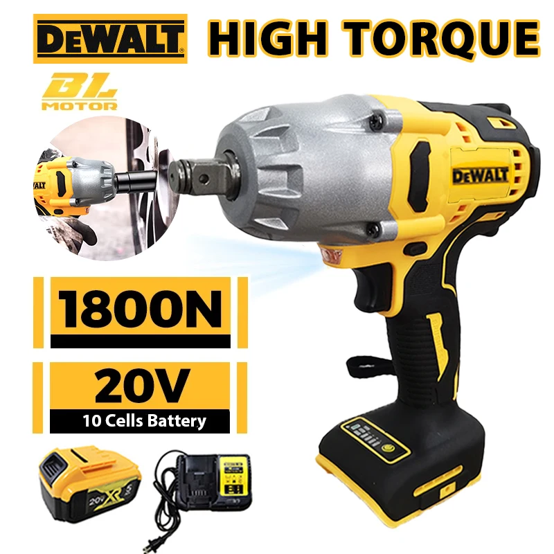 DEWALT 1/2in High Torque Electric Wrench Brushless Cordless Impact Wrench Decoration Team Power Tools For Dewalt 20V Battery