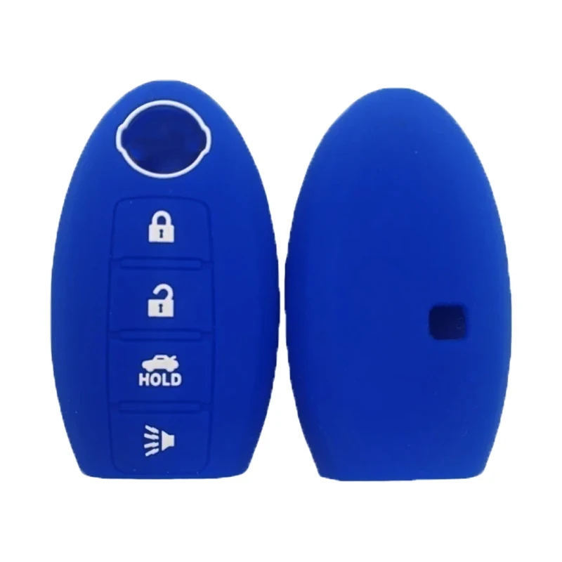 Premium 4-Button Silicone Car Keycase Accessory