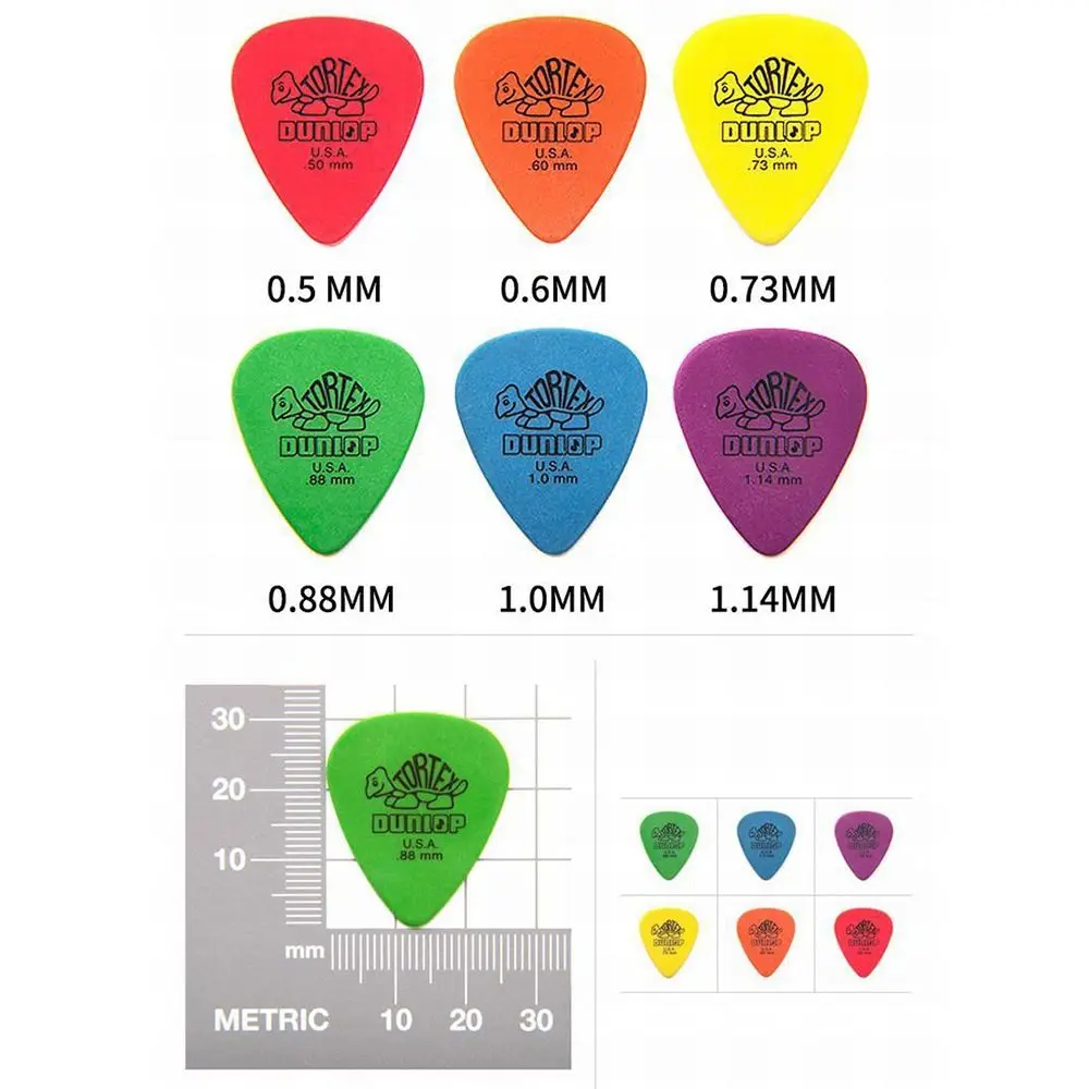 10Pcs ABS Material Anti-slip Style Multicolors Triangle Electric Guitar Picks Plectrum Thickness Guitar Accessories Music Picks