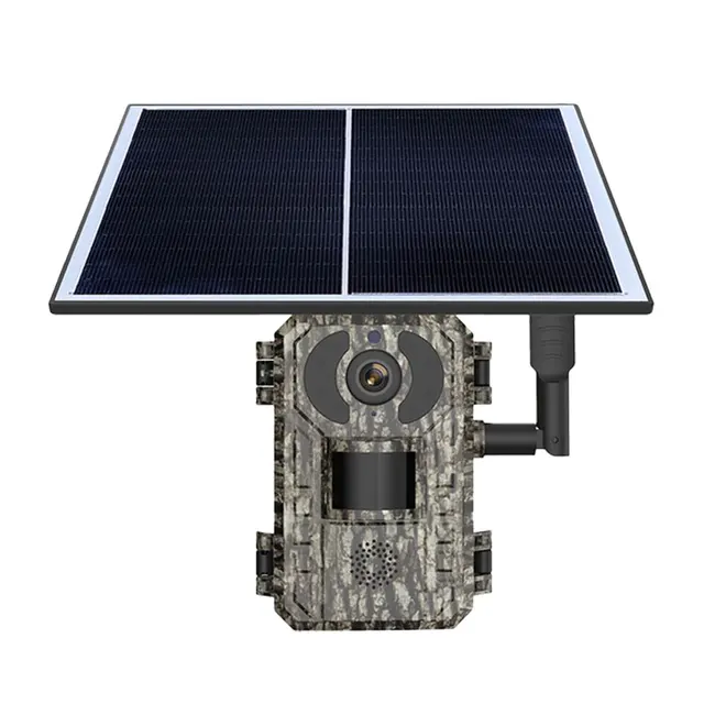 4MP 1440p Solar Power Hunting Trail Camera 4G SIM Card IP66 Waterproof  PIR Motion Detection Wildlife Camera IR Night Vision 2