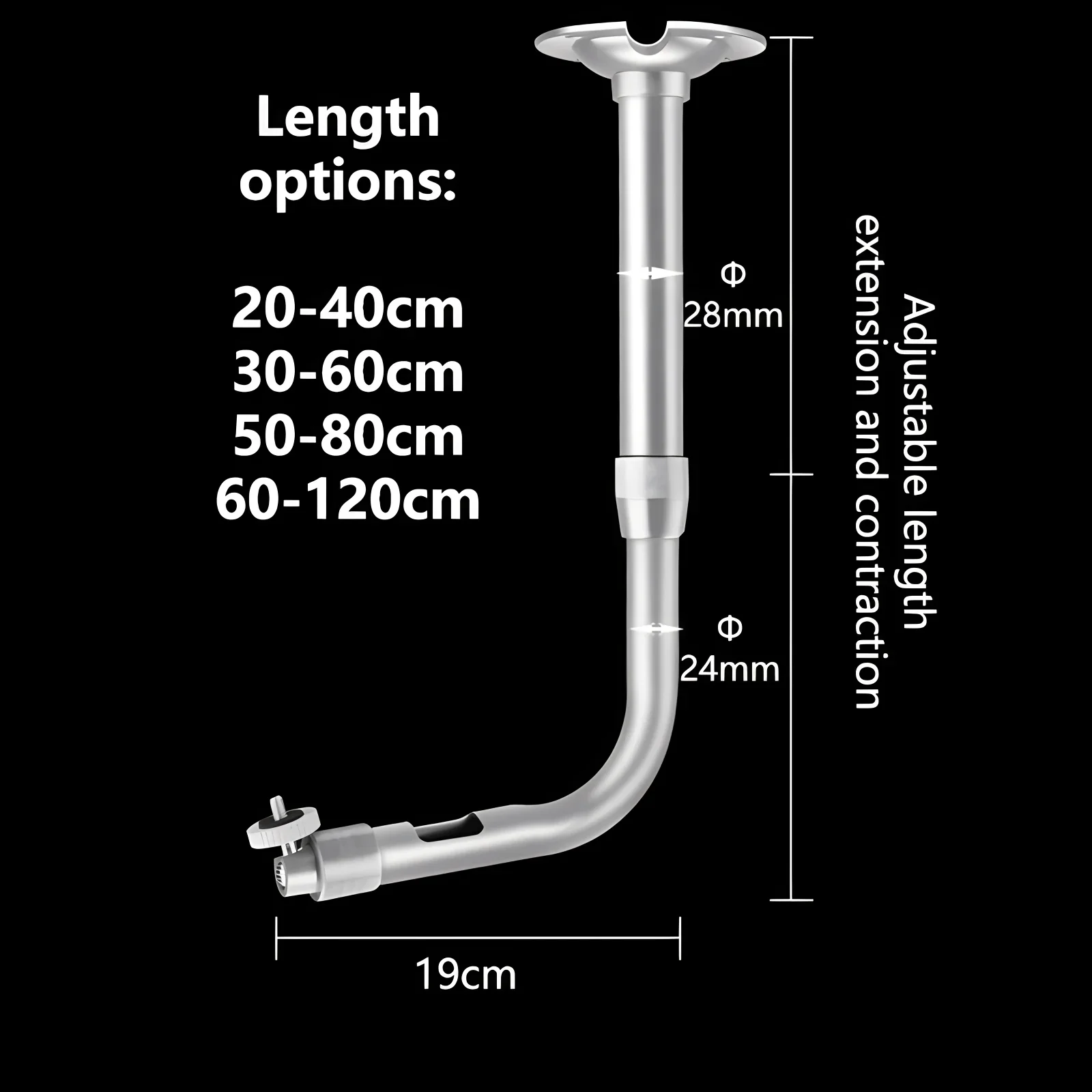 Large Projector Ceiling Mount With Adjustae Height And Tendae Arms - View #3