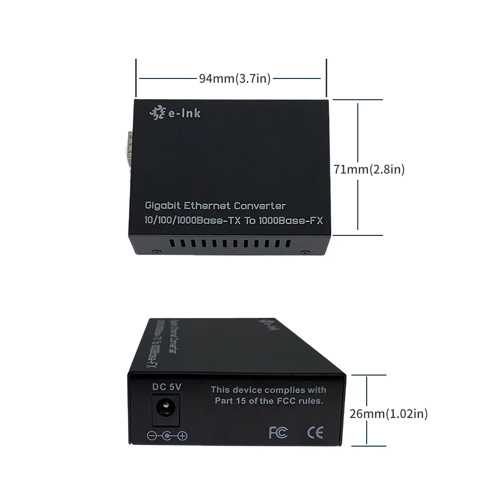 Gigabit Ethernet (PoE) Media Converter With SFP 10/100/1000Mbps RJ45 to Fiber SFP Port Optical Transceiver