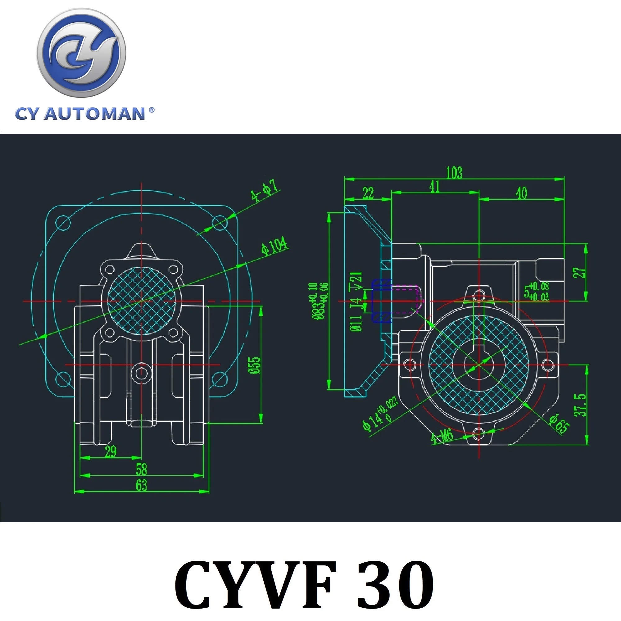 CY Automan High Torque Worm Gear box NMVF 030 CYVF 30  Input 11mm /9mm Output 14mm Ratio 5:1/80:1 Free Maintenance