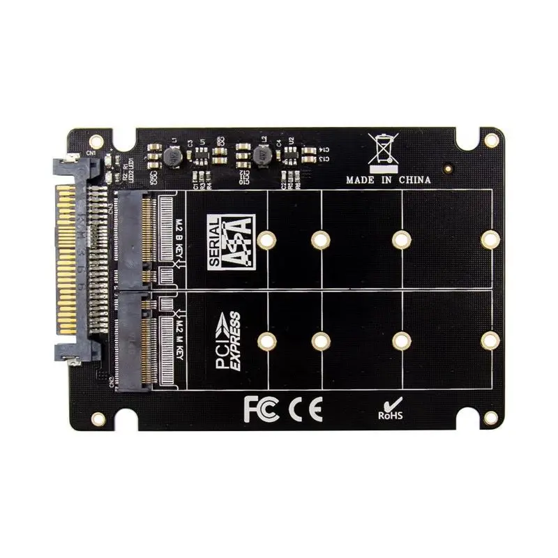 M.2 B & M 키-U2 NVME SSD 어댑터, 상호 변환 SSD 가속 업그레이드 카드 변환, 2-in-1