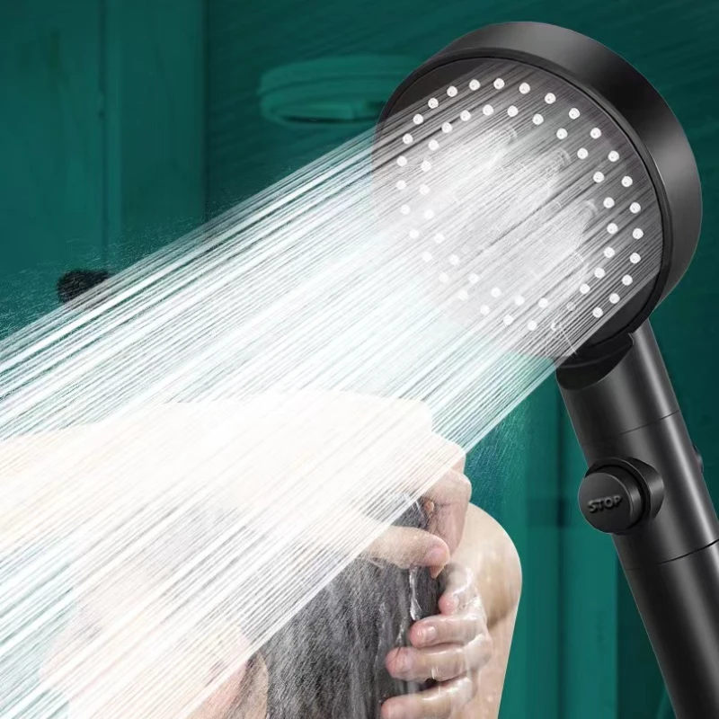 Water Saving Shower Head 6 Mode High Pressure Turbo Shower Adjustable Water Massage Eco Bathroom Accessories
