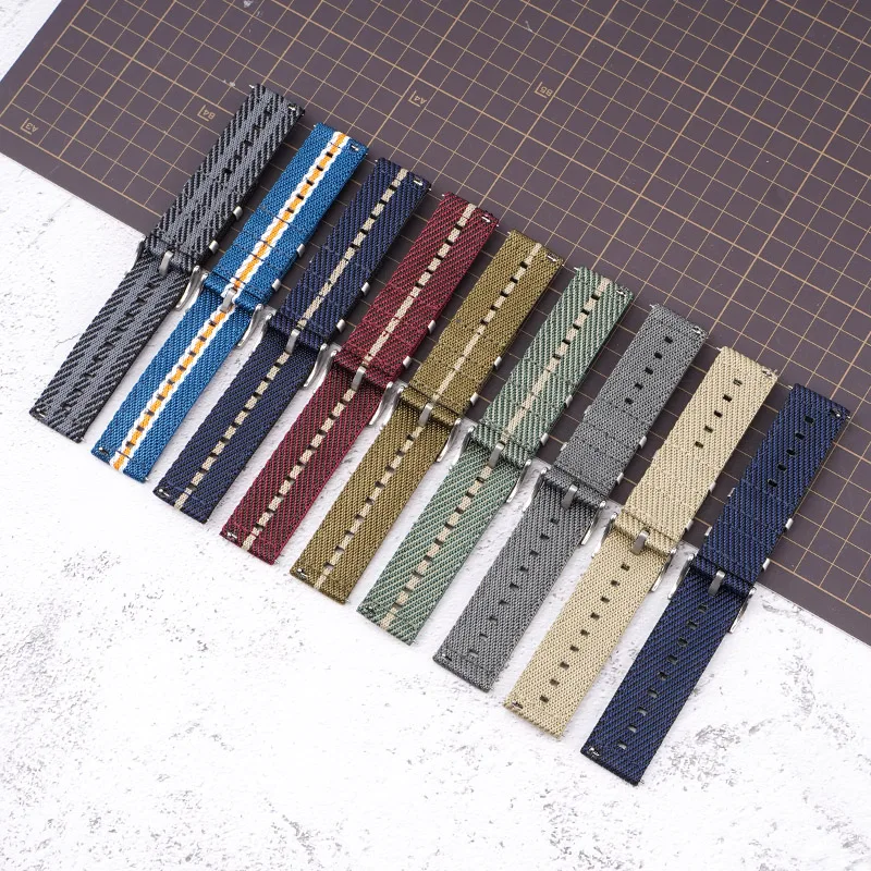 Nylon strap bracelet For skx007 009 SKX175 SKX173 wristband Men's high quality stainless steel clasp 20mm 22mm watch straps