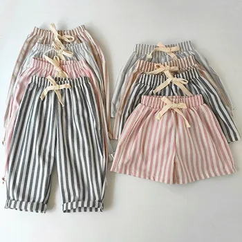 Kids Linen Stripe Shorts 1