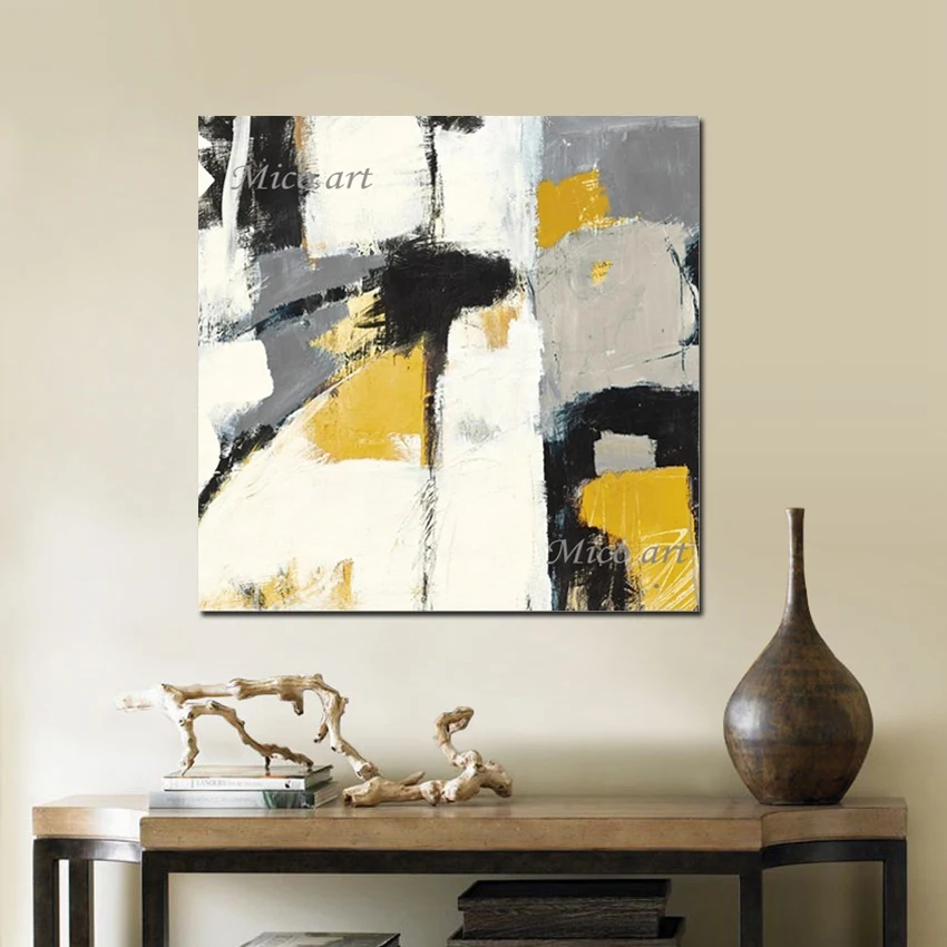 

Серо-черная текстура масляная живопись холст картина искусство роспись высокое качество декор комнаты для девочек абстрактный без рамки настенный постер