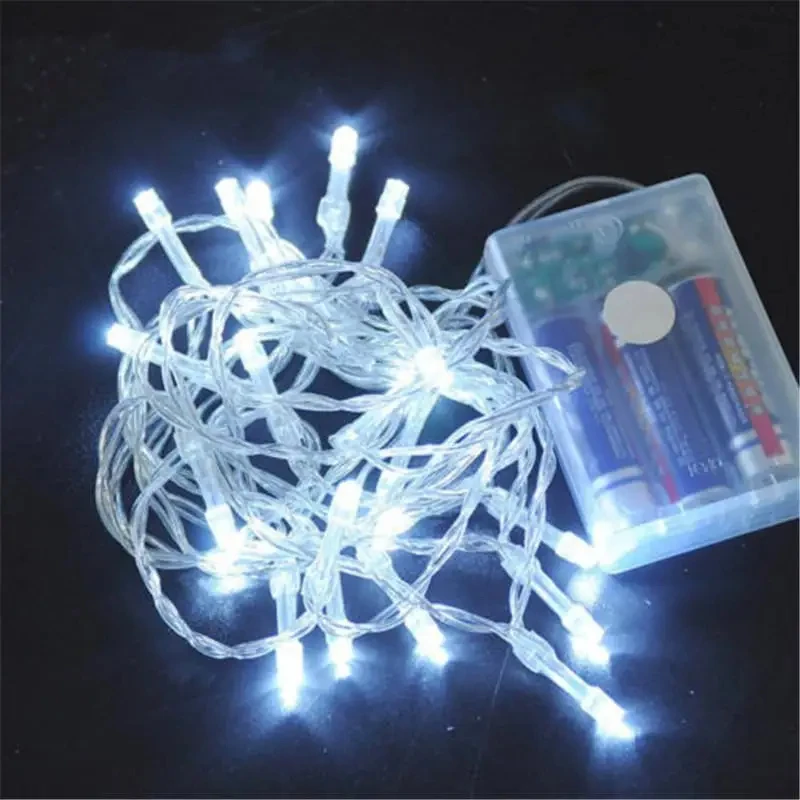 thumbnail image 4 of Cadena de luces LED con funcionamiento a batería AA de 10/20/40/80 para guirnaldas, fiestas, bodas, cumpleaños, festivales, fiestas, decoración, luces LED de hadas, 4 of 5