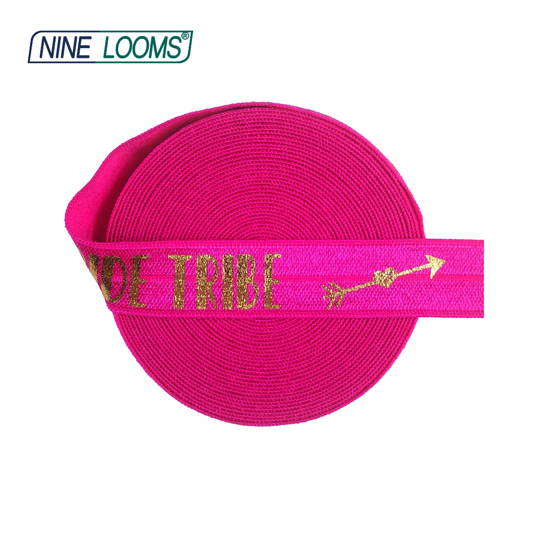 Neun Webstühle Folien druck falten über elastischen Feind 5/8 "15mm Herz Braut Spandex Band Braut Handgelenk Haar gummi DIY Näh besatz 2 5 10 Yard – Detail 16