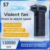 2024 Mini Turbo Jet Fan 200000RPM Brushless Motor Adjustable Wind Speed Handheld Duct Fan 52M/S Turbo Fan with Power Display 1