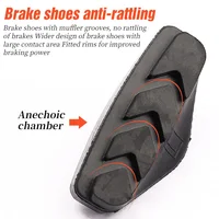 LEBYCLE vélo de route cyclisme freinage c-plaquettes de frein blocs supports chaussures en caoutchouc durables 50mm plaquettes d'étrier 3