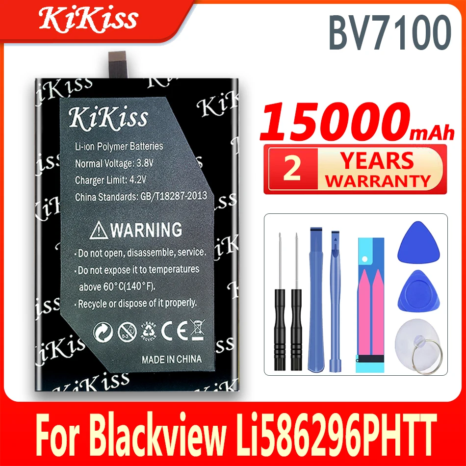 

15000mAh KiKiss New Battery BV7100 BV 7100 For Blackview Li586296PHTT Mobile Phone Batteries