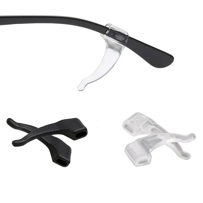 5/10/20pairs Silicone Anti-slip Ear Hooks Women Men Antiskid Glasses Leg Ear Sleeve Clear Anti-fall Eyewear Holder Accessories