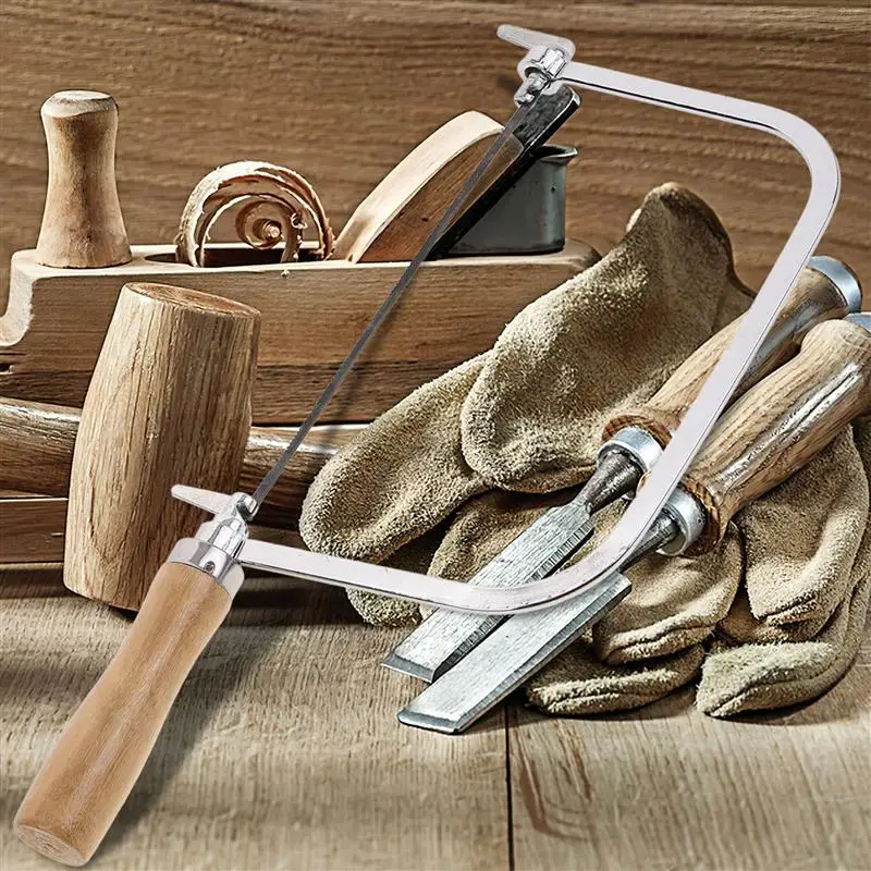 7 Inch Wooden Handle Carving Saw Precision Scroll Saw For Durable Coping Hand Tools Mini Bow Labor Saving Hand Wood