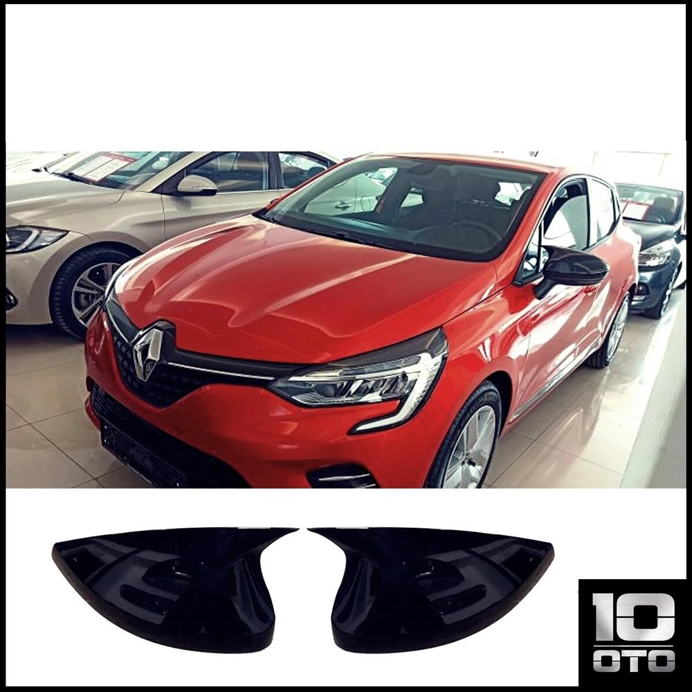 Cubierta de espejo Renault Clio 5 2019 2020, accesorios, carcasa de BATMAN negra brillante, protector de coche|Espejo y coberturas| - AliExpress