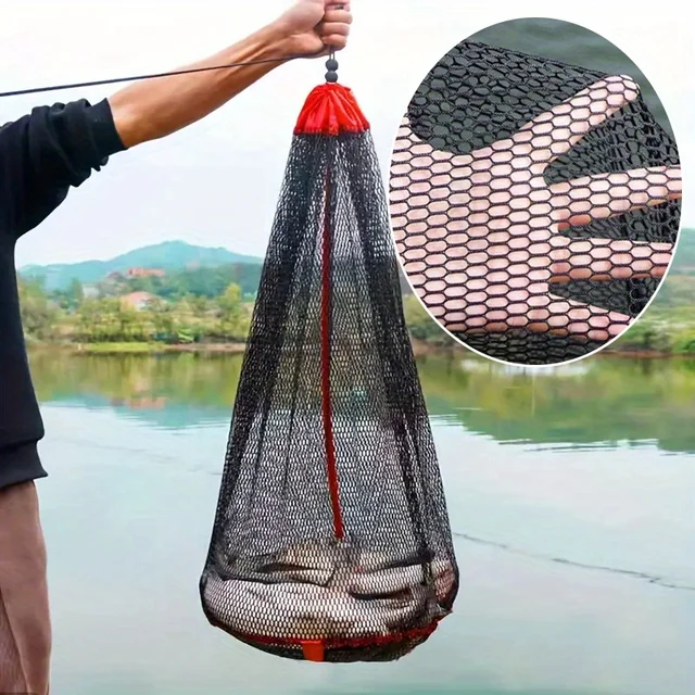 Nylon fishing net bag - Portable fish collection and snorkeling equipment, lightweight mesh fish collection cage 2