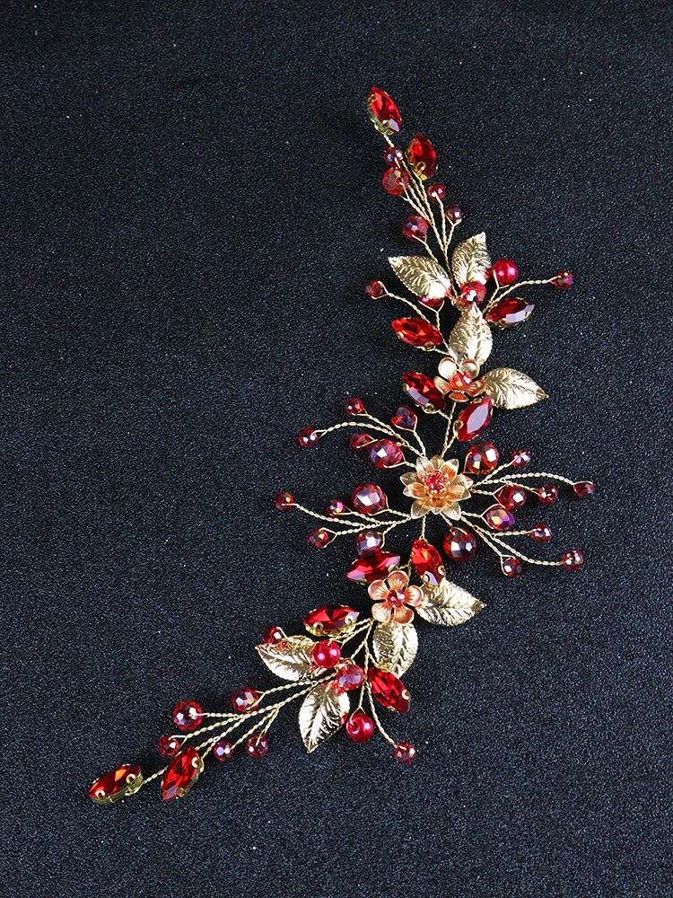 Wedding Headband Hair Accessories for Bride Headdress Gold Leaves Handmade Head Jewelry Party Women Headwear hair accessories,bridal hair accessories