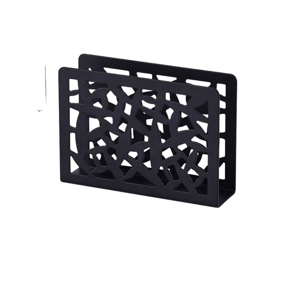 Napkin Holder Silver/Gold/Black 12*8.5*3.2 CM Stainless Steel Hollow Vertical Coffee Shop napkin holder