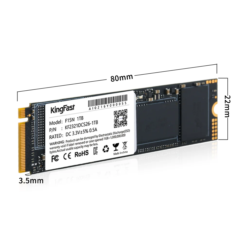 Kingfast Disque dur SSD, 128 go, 2.5 pouces, Sata 3,ordinateur