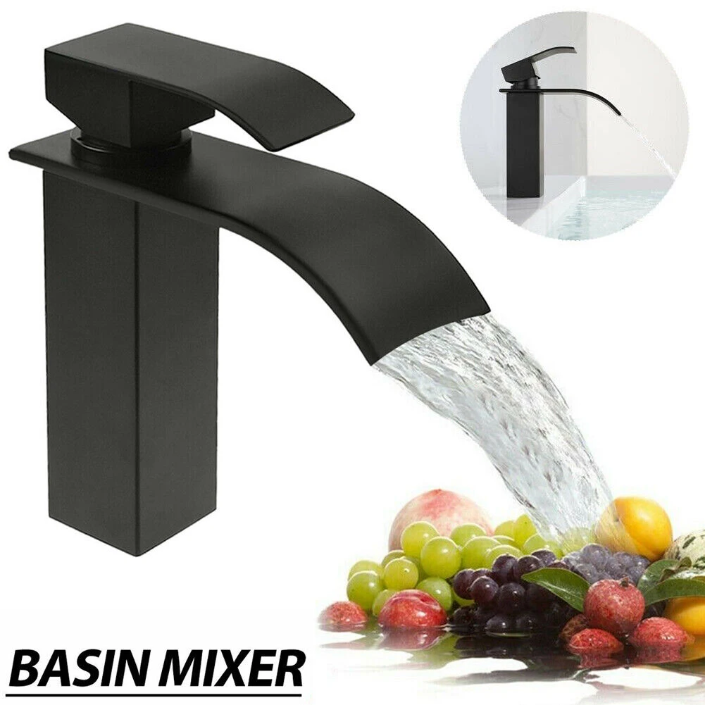 

Bathroom Basin Faucet Waterfall Deck Mounted Cold And Hot Water Mixer Tap Bathroom Kitchen Mounted Bathroom Sink Faucets